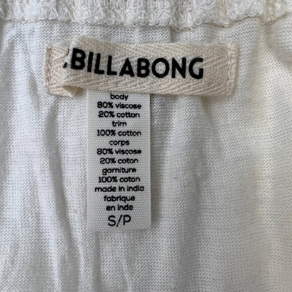 Billabong Blouse Women Small Crochet Sleeveless Halter Tie Beach Party Core Ex - Picture 9 of 11